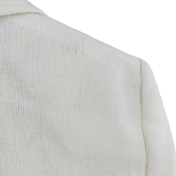 Chloe NEW Wool Cashmere Gauze Rustic Open Front Blazer Eden White Ivory Size XS - Picture 10 of 16